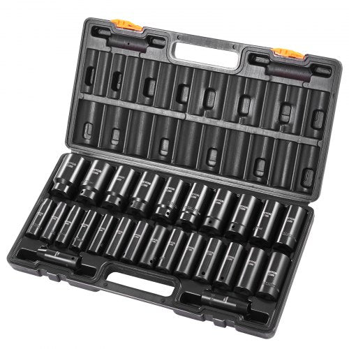 Impact Socket Set 12 26 Piece Impact Sockets Deep Socket 6Point