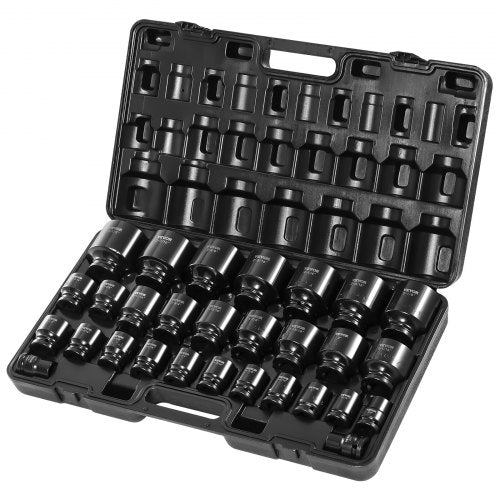 Impact Socket Set 34 Inches 29 Piece Impact Sockets 6Point Sockets