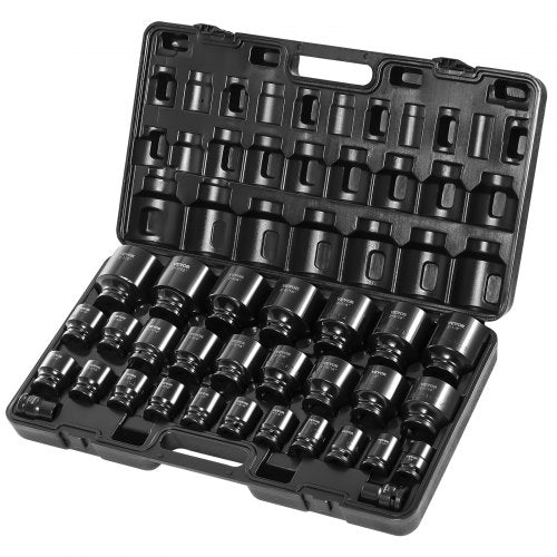 Impact Socket Set 34 Inches 29 Piece Impact Sockets 6Point Sockets