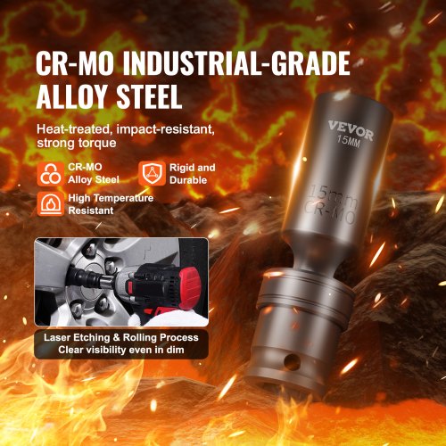 360 Degree Swivel Impact Socket Set 38 Socket Set 14PCS Deep Universal