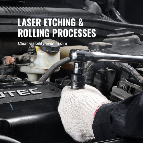 38 Drive Impact Socket Set 14 Piece Shallow Socket Set Metric 720mm 6