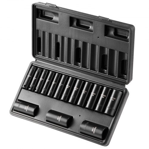 38 Drive Impact Socket Set 15 Piece Deep Socket Set Metric 822mm 6
