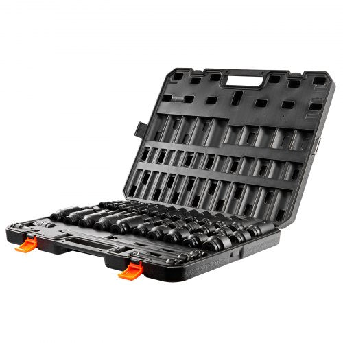 1/2" Drive Impact Socket Set 43 Piece Deep Shallow Socket Set SAE 3/8" - 1-1/2"