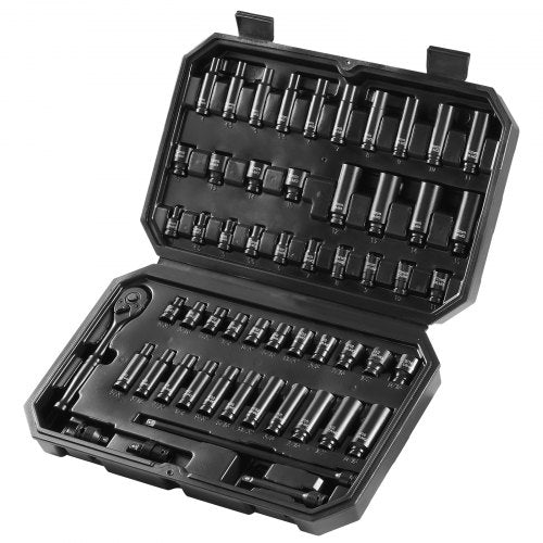 Drive Impact Socket Set 14 – 55 Piece Deep Shallow Socket Set SAE