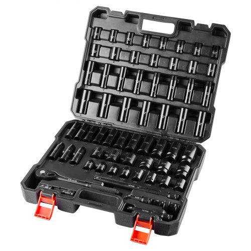 Drive Impact Socket Set 12 – 65PCS Deep Standard Socket Set SAE 38 to 114