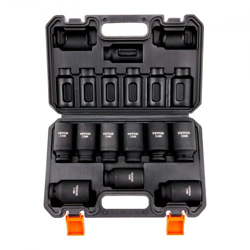 1/2" Drive Impact Socket Set 9 Piece Deep Socket Set Metric 29-38mm