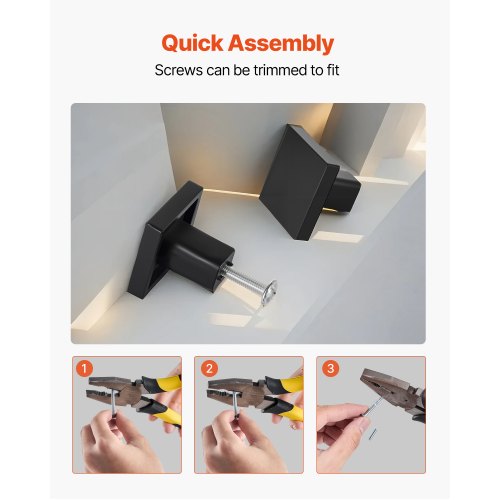 Cabinet Knobs 10 Pack 1.18 Inch Black Zinc Alloy Drawer Pulls Door