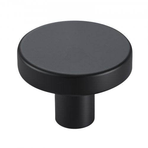 Cabinet Knobs 10 Pack 1.26 Inch Black Zinc Alloy Drawer Pulls Door