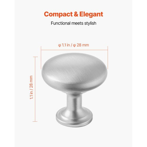 Cabinet Knobs 25 Pack 1.1 Inch Zinc Alloy Drawer Pulls Door Handles
