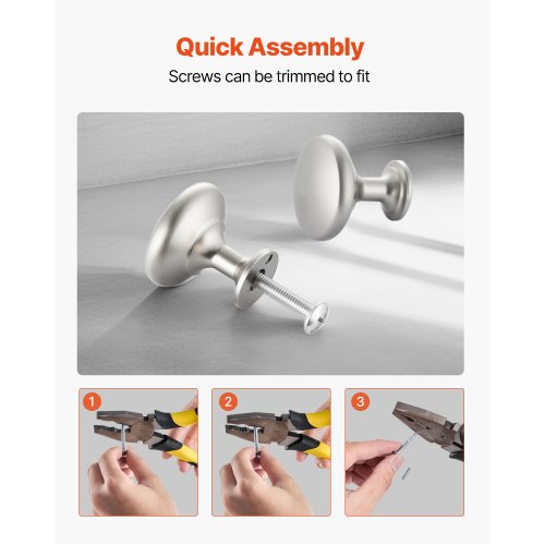 Cabinet Knobs 25 Pack 1.1 Inch Zinc Alloy Drawer Pulls Door Handles