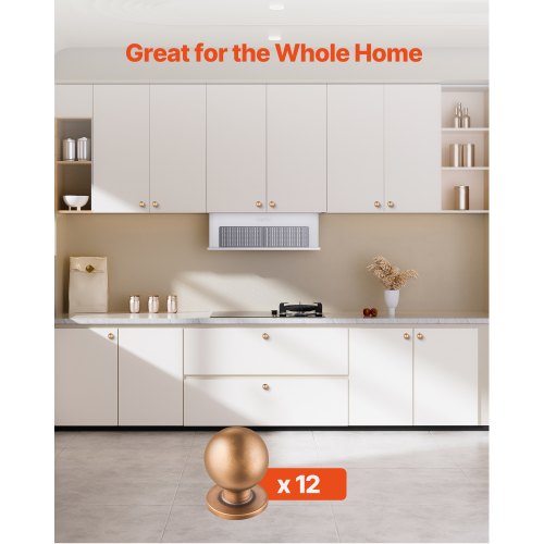 Cabinet Knobs 12 Pack 0.98 Inch Zinc Alloy Drawer Pulls Door Handles