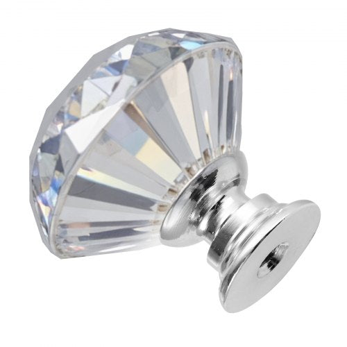 Cabinet Knobs 12 Pack 1.22 Inch Acrylic Zinc Alloy Drawer Pulls Door