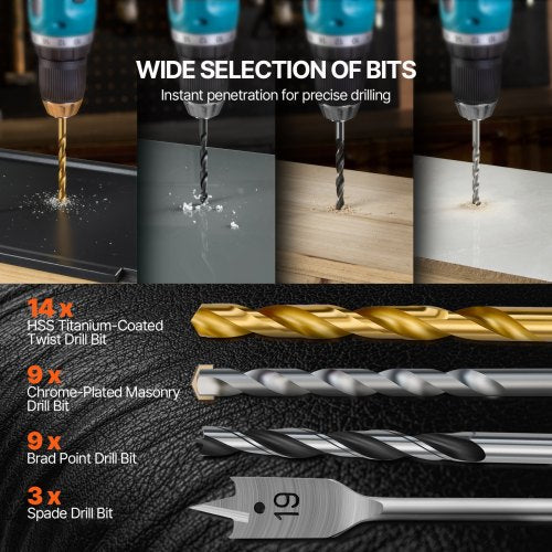 Drill Bit Set 100 Pieces Drill and Driver Bit Set Screwdriver Bit Set