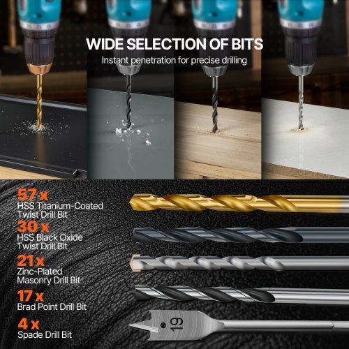 Drill Bit Set 246 Pieces Drill and Driver Bit Set Screwdriver Bit Set