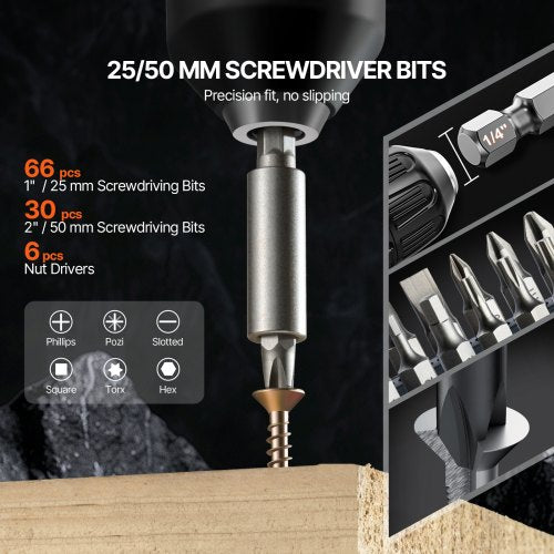 Drill Bit Set 246 Pieces Drill and Driver Bit Set Screwdriver Bit Set