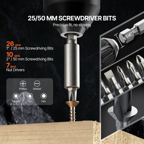 Drill Bit Set 70 Pieces Drill and Driver Bit Set Screwdriver Bit Set