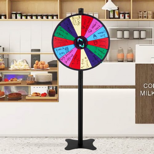24 inch Spinning Prize Wheel 14 Slots Spinning Wheel Roulette Wheel with a Dry