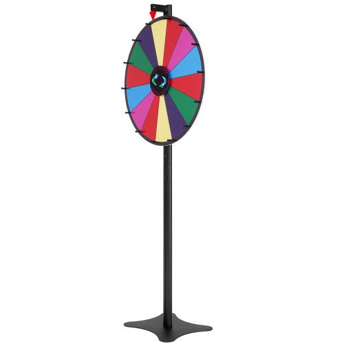 24 inch Spinning Prize Wheel 14 Slots Spinning Wheel Roulette Wheel with a Dry