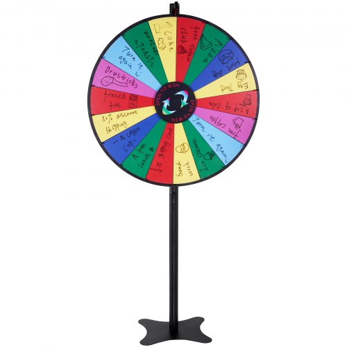 36 inch Spinning Prize Wheel 18 Slots Spinning Wheel Roulette Wheel with a Dry
