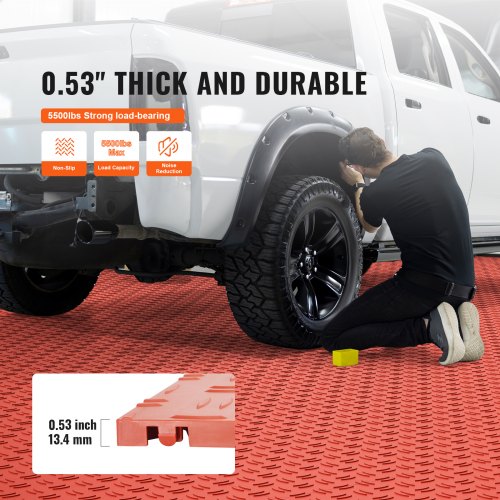 Garage Tiles Interlocking 12 x 12 x 053 inch 25 Pack Garage Floor Covering