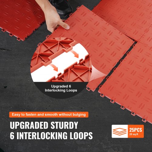 Garage Tiles Interlocking 12 x 12 x 053 inch 25 Pack Garage Floor Covering