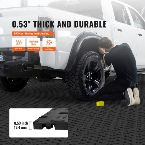 Garage Tiles Interlocking 12 x 12 x 053 inch 25 Pack Garage Floor Covering