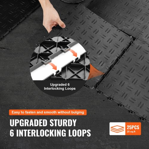 Garage Tiles Interlocking 12 x 12 x 053 inch 25 Pack Garage Floor Covering