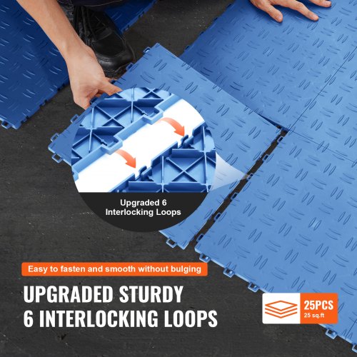 Garage Tiles Interlocking 12 x 12 x 053 inch 25 Pack Garage Floor Covering