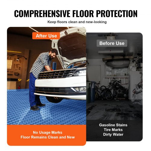 Garage Tiles Interlocking 12 x 12 x 053 inch 50 Pack Garage Floor Covering