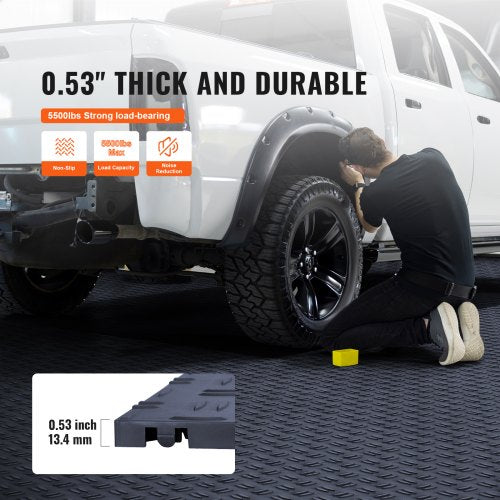 Garage Tiles Interlocking 12 x 12 x 053 inch 25 Pack Garage Floor Covering