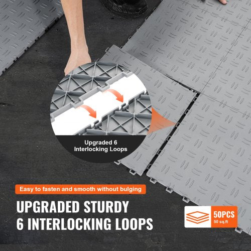 Garage Tiles Interlocking 12 x 12 x 053 inch 50 Pack Garage Floor Covering