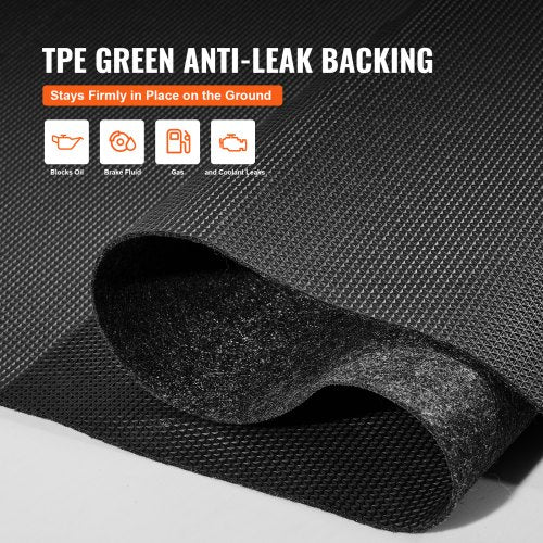 Waterproof Garage Floor Mat for Under Car Nonslip 66x85 Compact Size