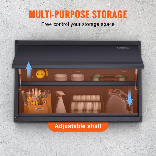 Metal Storage Cabinet 120lbs Load Capacity per Shelf 20 Tall