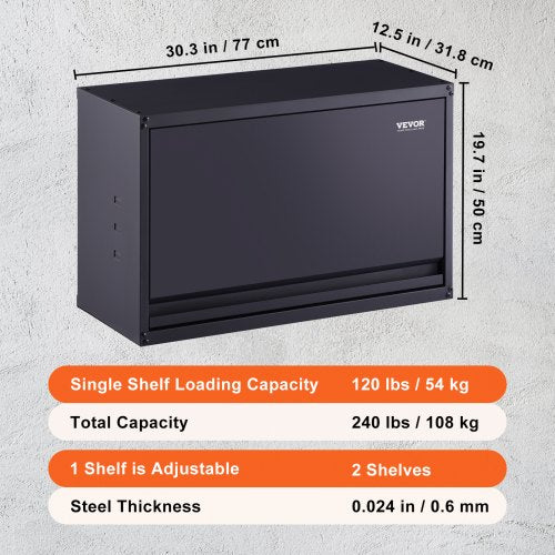 Metal Storage Cabinet 120lbs Load Capacity per Shelf 20 Tall