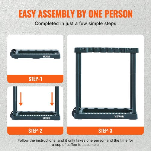 Garden Tool Organizer 10 Slots Yard Tool Tower Rack for Garage