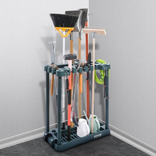 Garden Tool Organizer 10 Slots Yard Tool Tower Rack for Garage