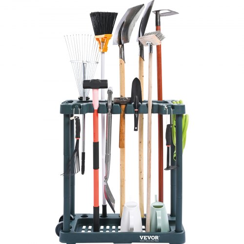 Garden Tool Organizer 10 Slots Yard Tool Tower Rack for Garage