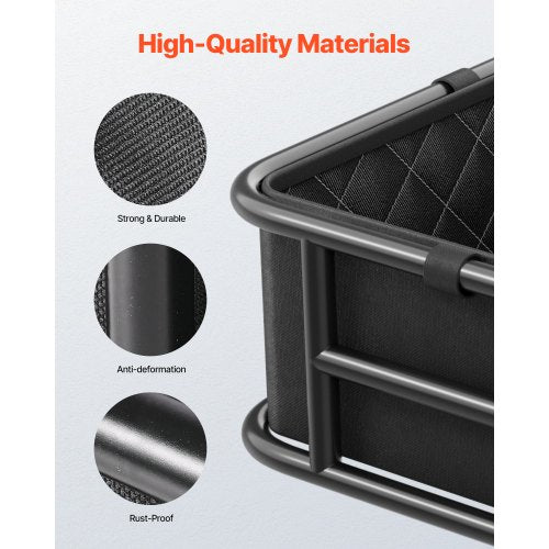 Rear Bike Basket Medium Bicycle Basket with Cargo Net Liner Waterproof