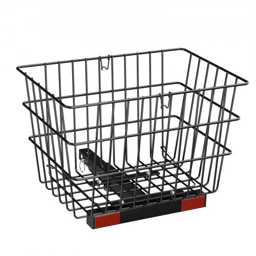 Scooter Rear Basket Heavy Duty Metal Wire Basket with Handle Spacious