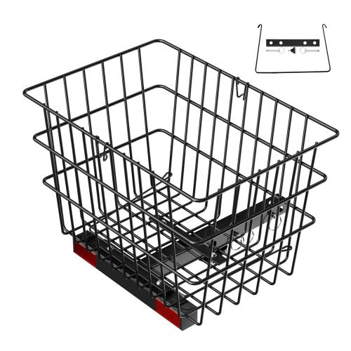 Scooter Rear Basket Heavy Duty Metal Wire Basket with Handle Spacious