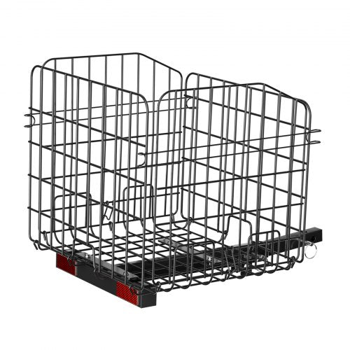Scooter Rear Basket Folding Metal Wire Basket Heavy Duty Spacious Cargo