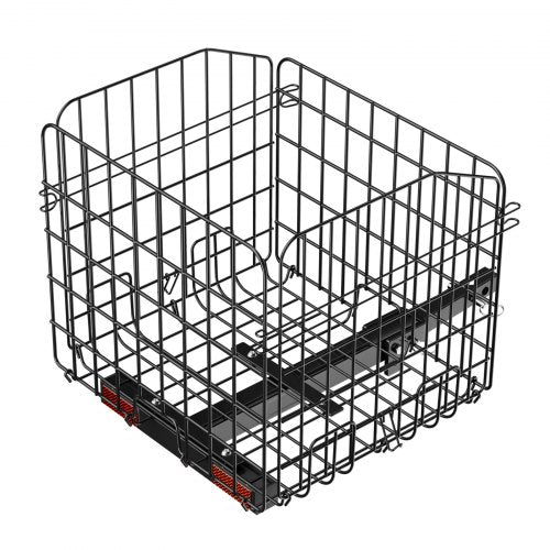 Scooter Rear Basket Folding Metal Wire Basket Heavy Duty Spacious Cargo