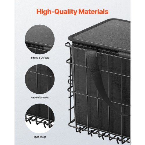 Rear Bike Basket Folding Wire Bicycle Basket with Cargo Net Removable