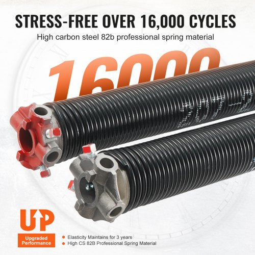 Garage Door Torsion Springs Pair of 0207 x 2 x 22inch 16000 Cycles
