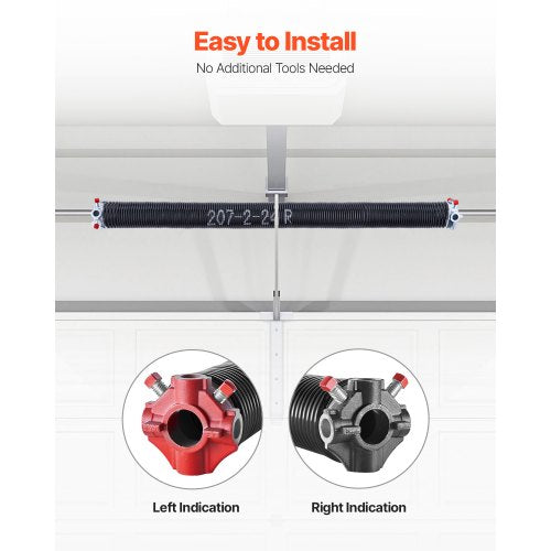 Garage Door Torsion Springs Pair of 0207 x 2 x 24 in 16000 Cycles