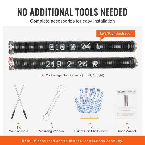 Garage Door Torsion Springs Pair of 0218 x 2 x 24inch Garage Door Springs
