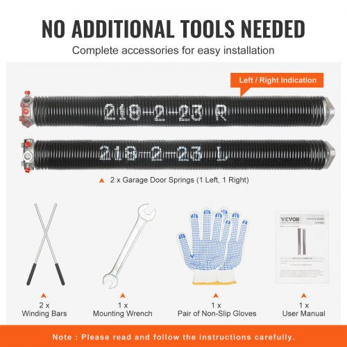 Garage Door Torsion Springs Pair of 0218 x 2 x 23inch Garage Door Springs