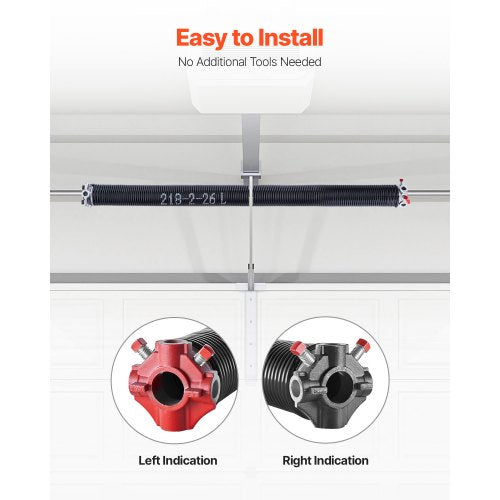 Garage Door Torsion Springs Pair of 0218 x 2 x 26 in 16000 Cycles