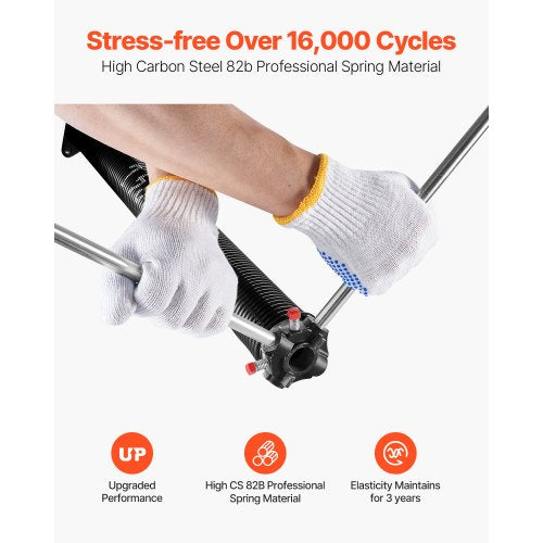 Garage Door Torsion Springs Pair of 025 x 2 x 31 in 16000 Cycles