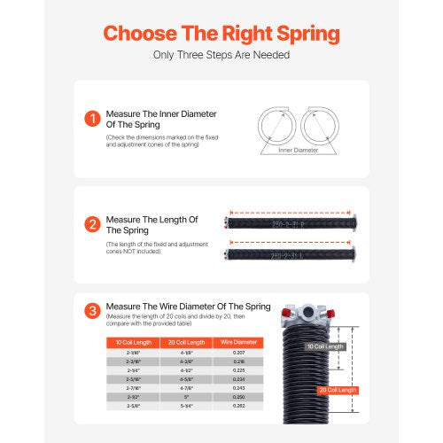 Garage Door Torsion Springs Pair of 025 x 2 x 31 in 16000 Cycles